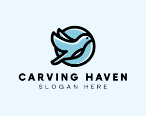 Elegant Flying Bird logo design