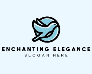 Elegant Flying Bird logo design