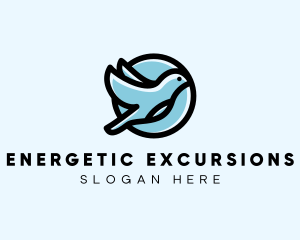 Elegant Flying Bird logo design