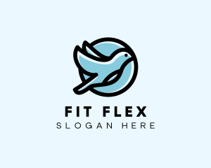 Elegant Flying Bird logo design