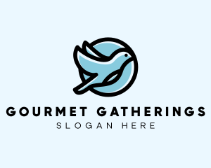 Elegant Flying Bird logo design