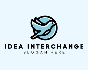 Elegant Flying Bird logo design