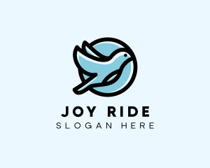 Elegant Flying Bird logo design