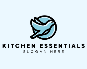 Elegant Flying Bird logo design