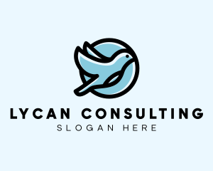 Elegant Flying Bird logo design