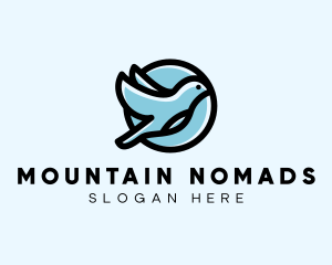 Elegant Flying Bird logo design