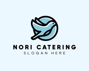 Elegant Flying Bird logo design