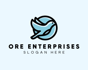 Elegant Flying Bird logo design