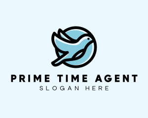 Elegant Flying Bird logo design