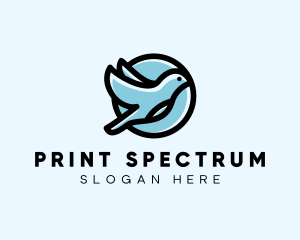 Elegant Flying Bird logo design