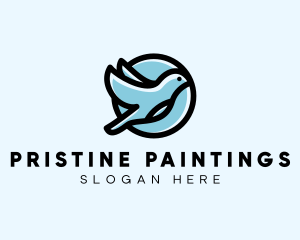 Elegant Flying Bird logo design