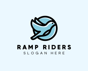 Elegant Flying Bird logo design