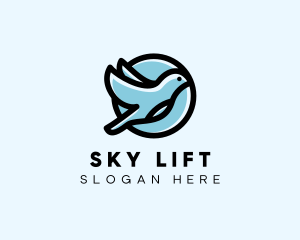 Elegant Flying Bird logo design