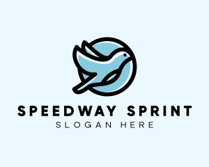 Elegant Flying Bird logo design