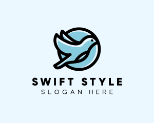 Elegant Flying Bird logo design