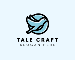 Elegant Flying Bird logo design