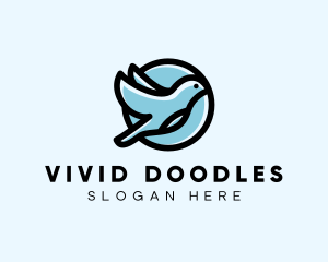 Elegant Flying Bird logo design