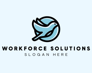 Elegant Flying Bird logo design