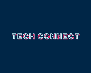 Neon Glitch Technology Logo