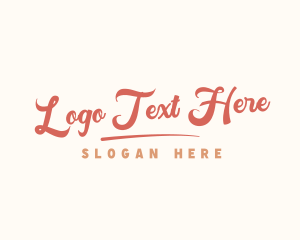 Retro Hipster Cursive logo