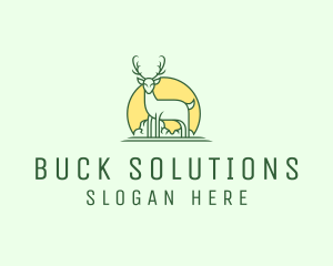 Wild Deer Stag logo design