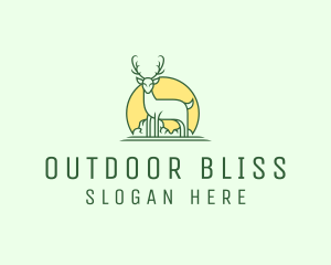 Wild Deer Stag logo design