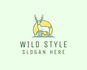 Wild Deer Stag logo design