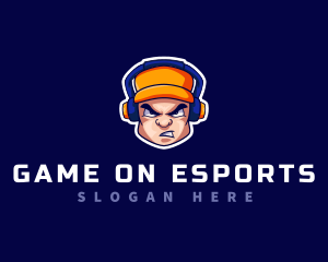 Gamer Headphones Esports logo design