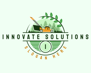 Lawn Mower Landscaping Eco logo