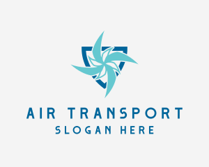 Blue Propeller Shield logo design