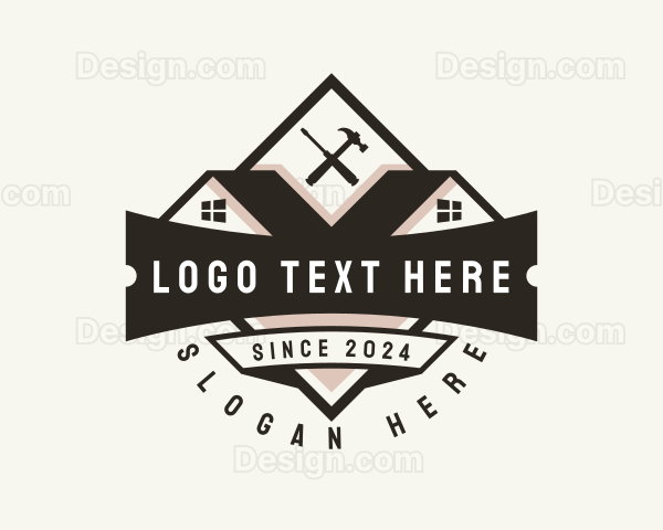 Roofing Carpentry Tools Logo