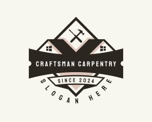 Roofing Carpentry Tools logo design