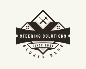 Roofing Carpentry Tools logo design