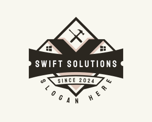 Roofing Carpentry Tools logo design