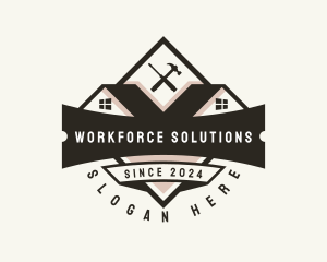 Roofing Carpentry Tools logo design