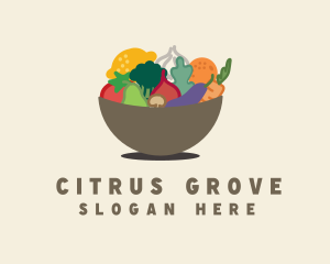 Fruit Veggie Bowl logo design