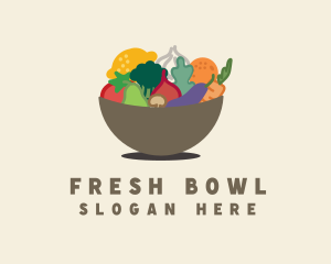 Fruit Veggie Bowl logo design