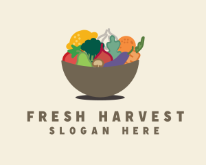 Fruit Veggie Bowl logo design