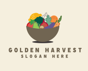 Fruit Veggie Bowl logo design