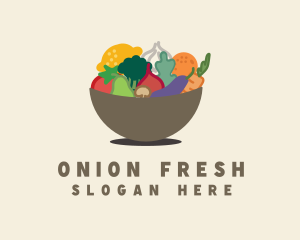 Fruit Veggie Bowl logo design