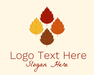 Autumn Dried Leaves Logo