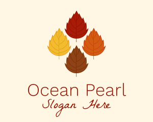 Autumn Dried Leaves Logo