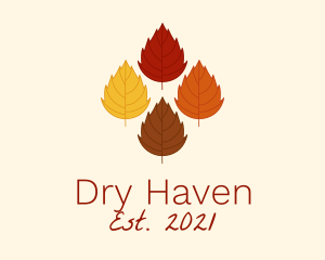 Autumn Dried Leaves logo design