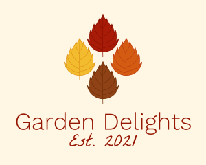 Autumn Dried Leaves logo design