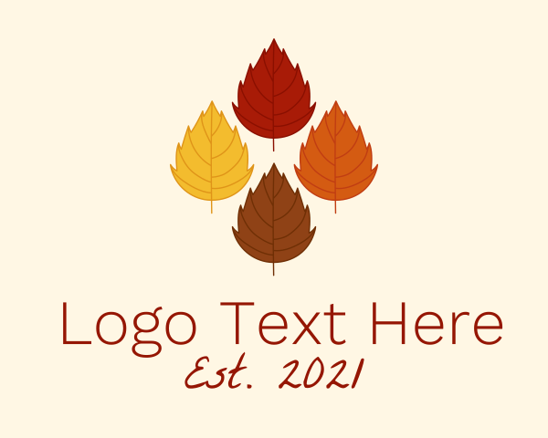 Falling Leaves logo example 2