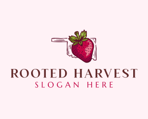 Oklahoma Strawberry Fruit logo design