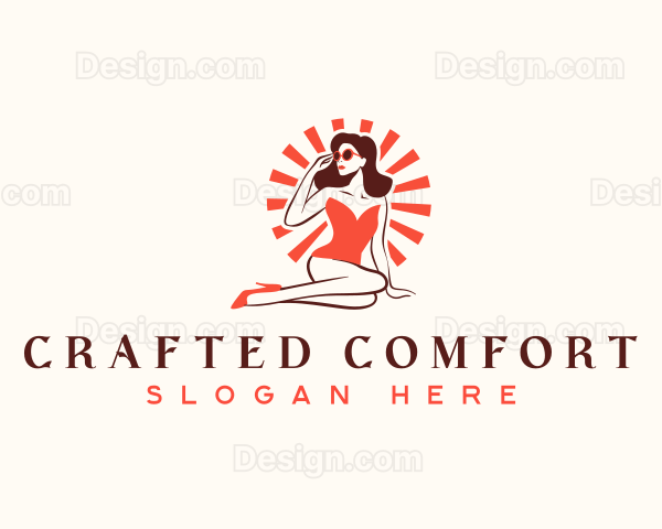 Sexy Bikini Lady Logo