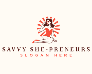 Sexy Bikini Lady Logo