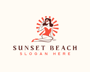 Sexy Bikini Lady logo design