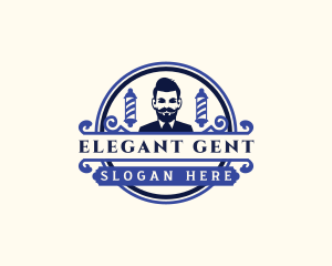 Gentleman Haircut Barber logo design